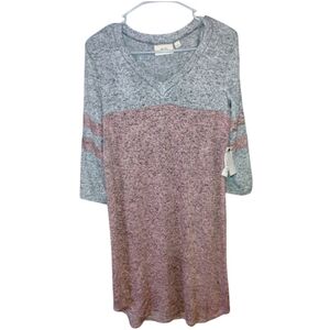 Mind Matter NWT pink and gray soft T-shirt dress